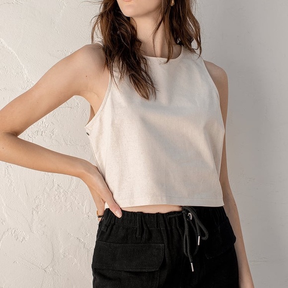 Lulus Straight to Style Beige Sleeveless Crop Top - Picture 10 of 16